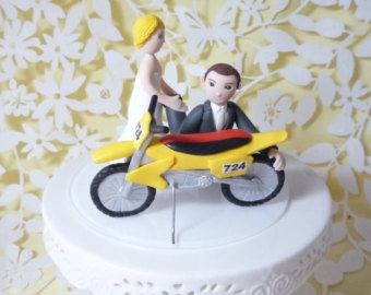 Figurines piece montee theme moto cross - 2