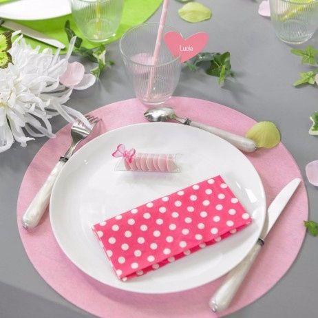 Set de table rose