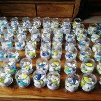 Décoration pot de yaourt mariage champêtre - 1