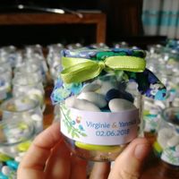 Décoration pot de yaourt mariage champêtre - 2