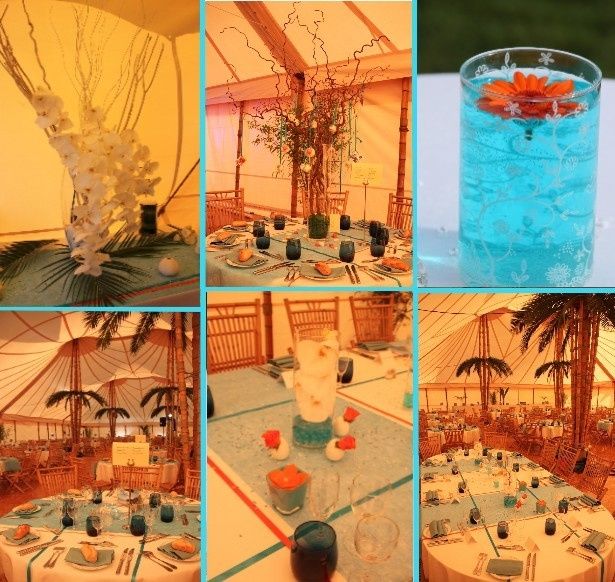 déco orange et turquoise