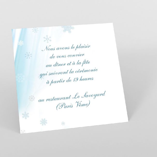 Faire Part Thème Hiver - 1