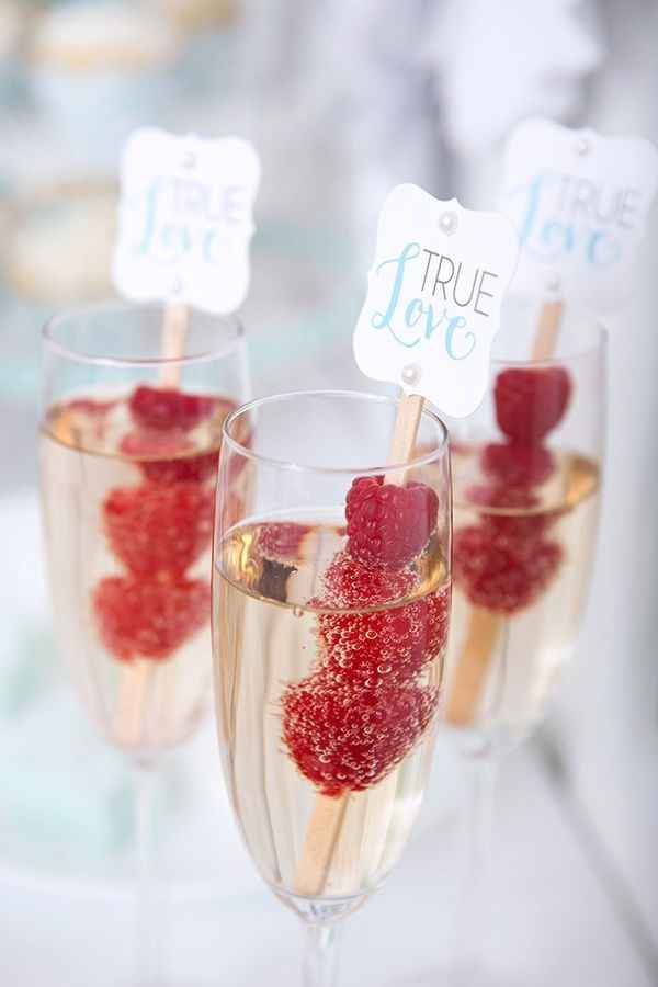 champagne framboises