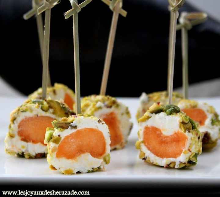 melon au fromage frais et pistaches