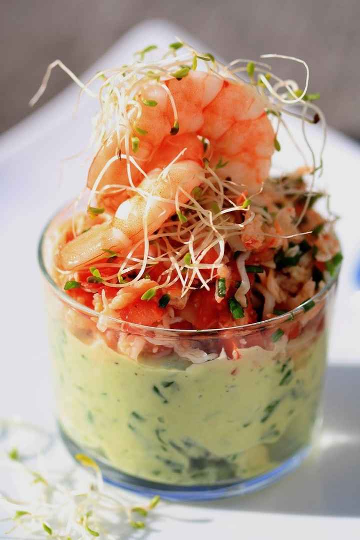 verrine d'avocat au crabe