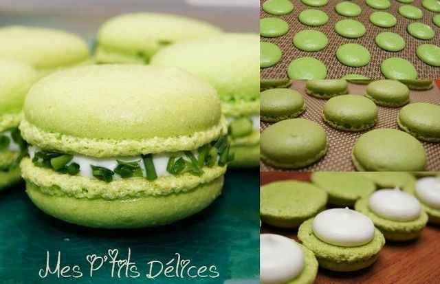 Macaron chèvre ciboulette