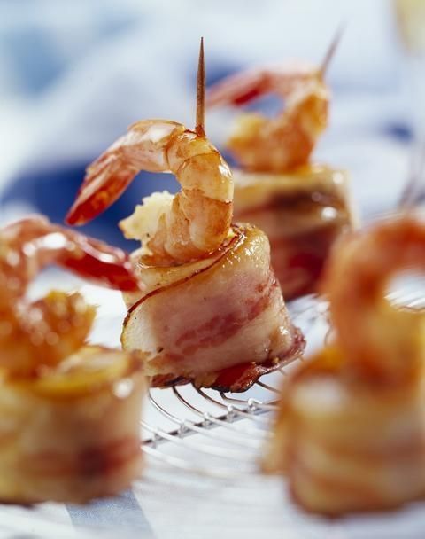Bananes lardées et crevettes pimentées