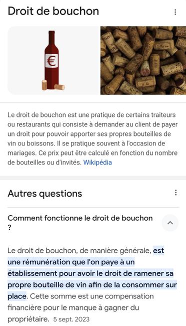 Droit de bouchon - 1