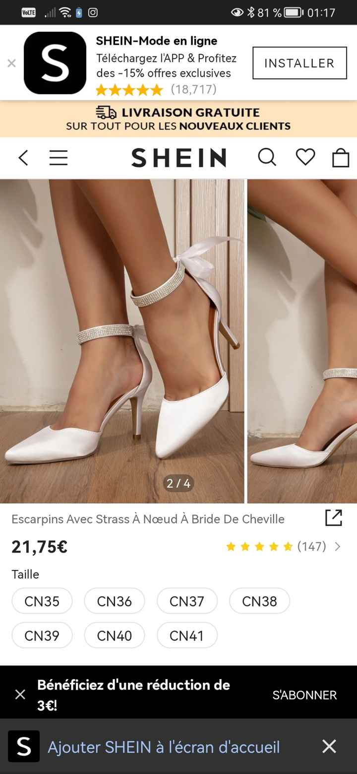Dis-nous si tu as déjà trouvé tes chaussures de mariée ! - 1