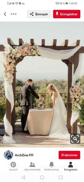 Tissu drapé blanc arche - 1