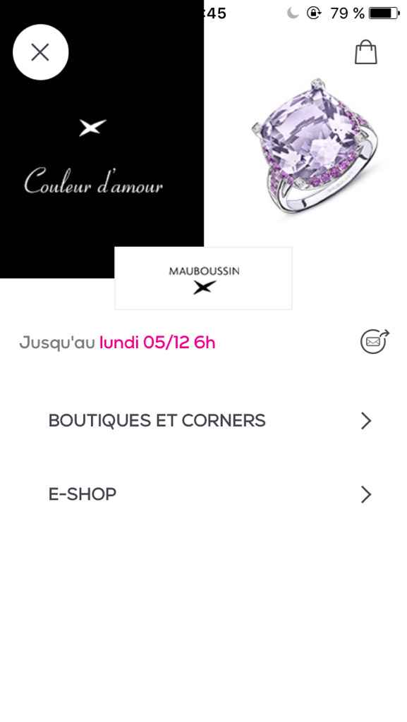 Vente privée aujourd'hui seulement mauboussin - 1