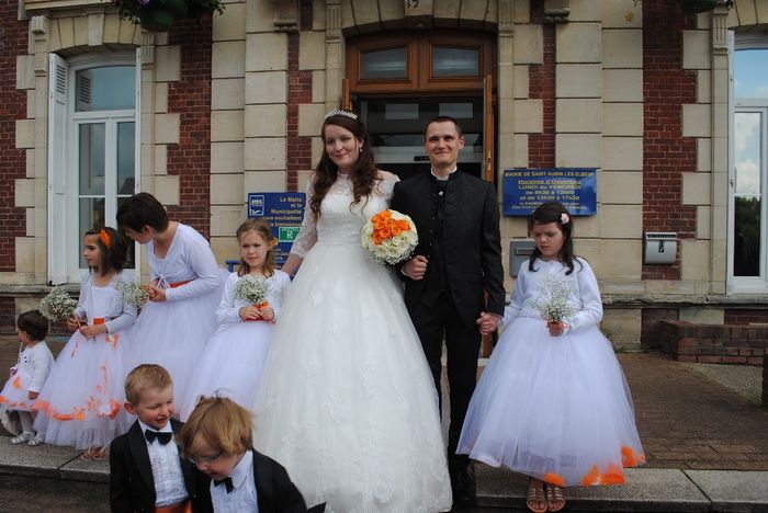 Sortie de mairie avec les petits