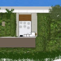 Pour pouvoir m'organiser j'ai crée un plan en 3d de ma salle et de son exterieur. 