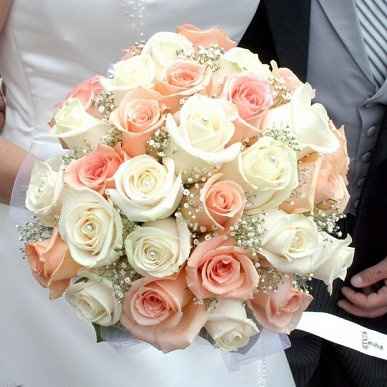 Bouquet de mariée pour les fan de roses !