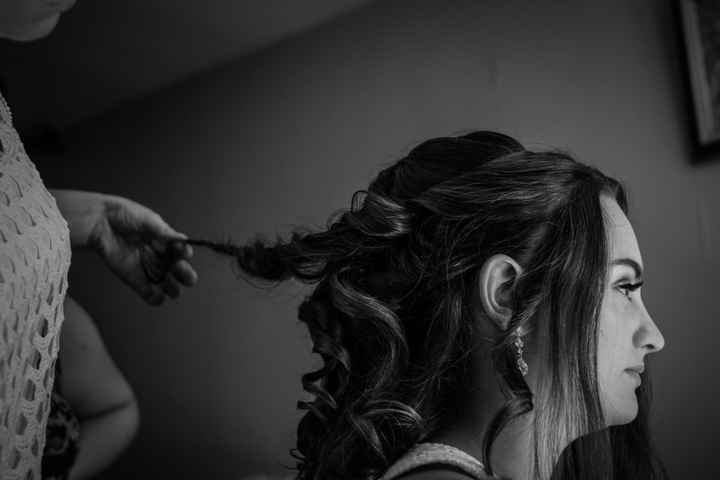 Préparation Coiffure et Maquillage.