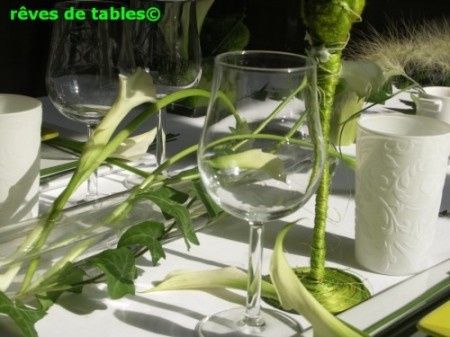 Table déco vert