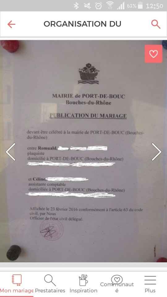 Publication des bans.. qui d'autres à Port-de-bouc ?  - 1