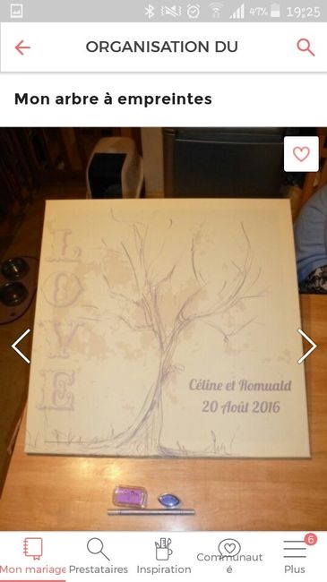 Arbre à empreinte ou cadre coeur en bois? - 1