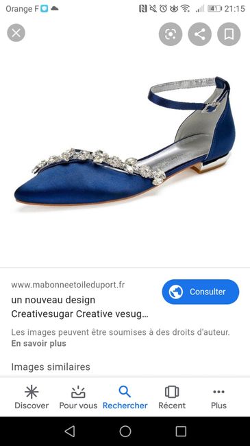 Recherche chaussures bleues - 1