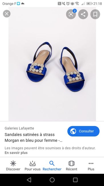 Recherche chaussures bleues - 2