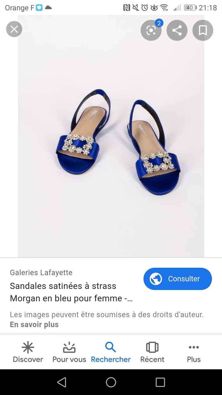 Recherche chaussures bleues - 2