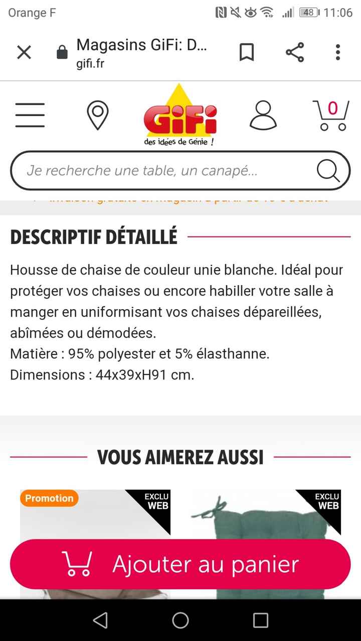 Housses de chaises a 0.50 cts  sur gifi - 3