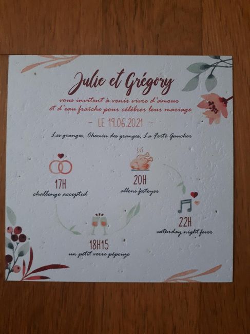 Faire part avec Growing Paper 2