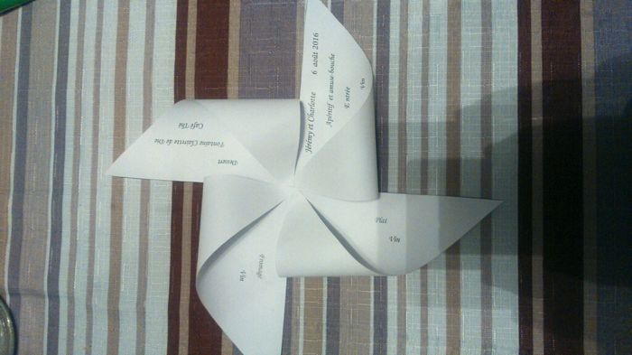 Tutoriel pour réaliser un menu en forme de moulin à vent - 1