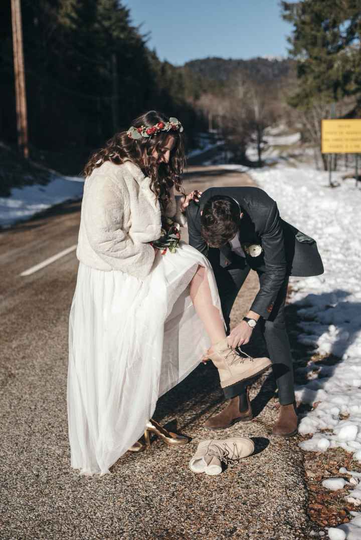 Un gilet de berger sur robe de mariée ? - 2