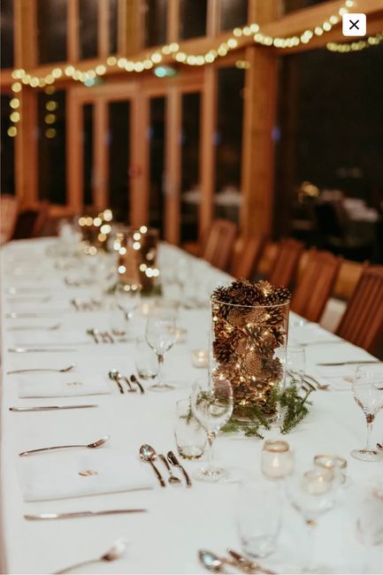 Déco de table pour un mariage hivernal sans fleur - 1