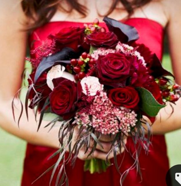 Joli bouquet Rock en rouge et noir. - 2