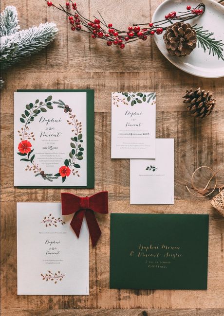 Inspiration mariage rouge et vert 🎄 - 3