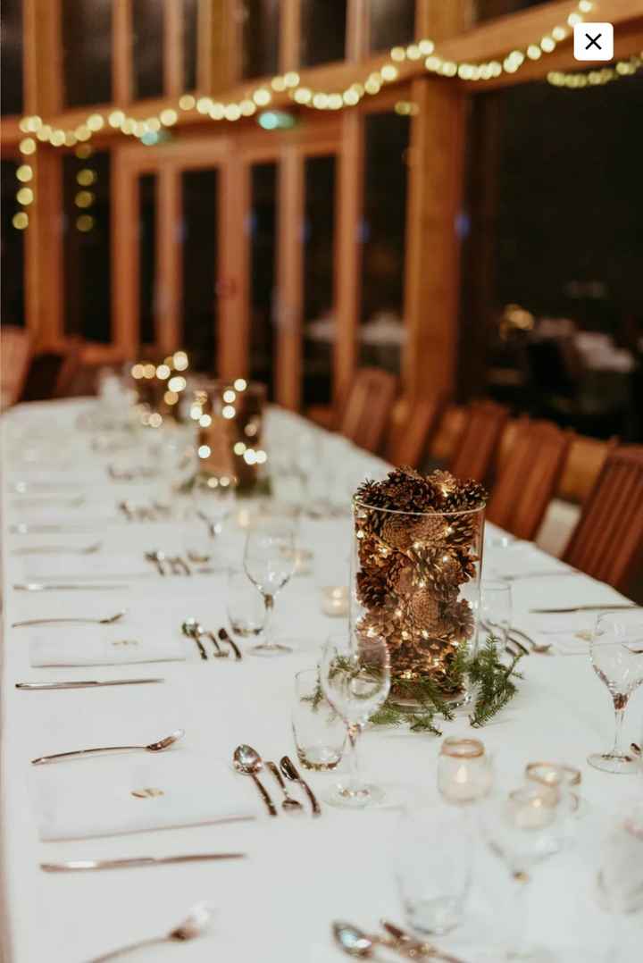Déco de table pour un mariage hivernal sans fleur - 1