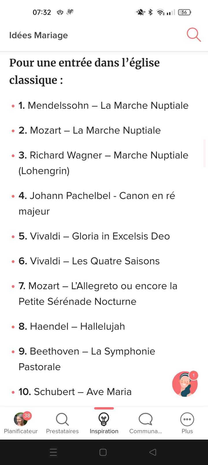 Musiques entrée mariée - 1