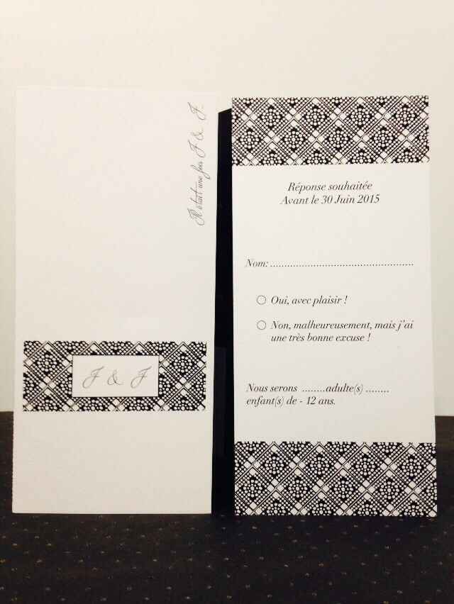 Notre faire-part Wax black&White