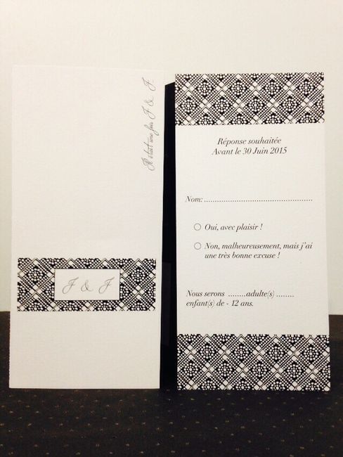 Notre faire-part Wax black&White