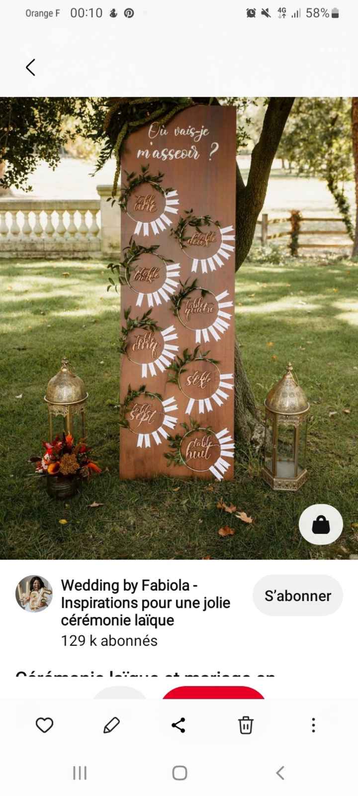 Cercle doré pour plan de table - 1