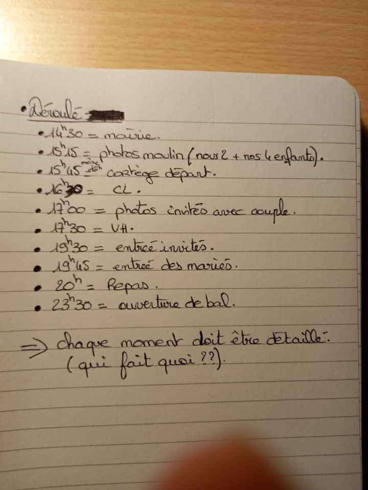 Avis sur mon déroulé - 1