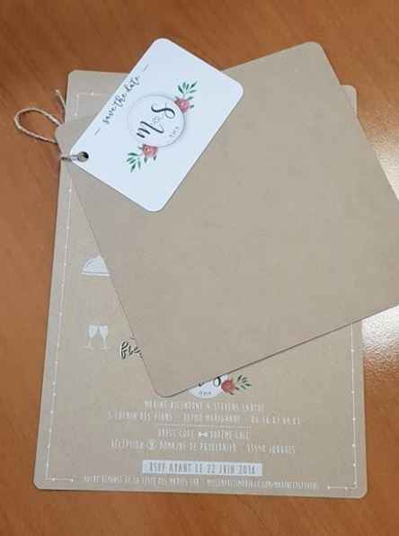 Montage du faire-part arrière