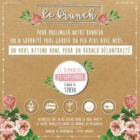 Détail de la carte carrée pour le brunch
