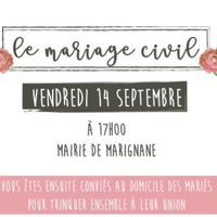 Détail de la carte pour le mariage civil