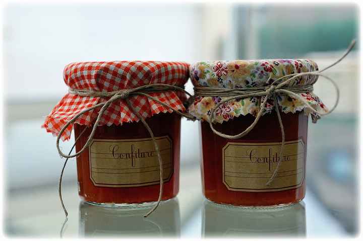 Petits pots de confiture DIY
