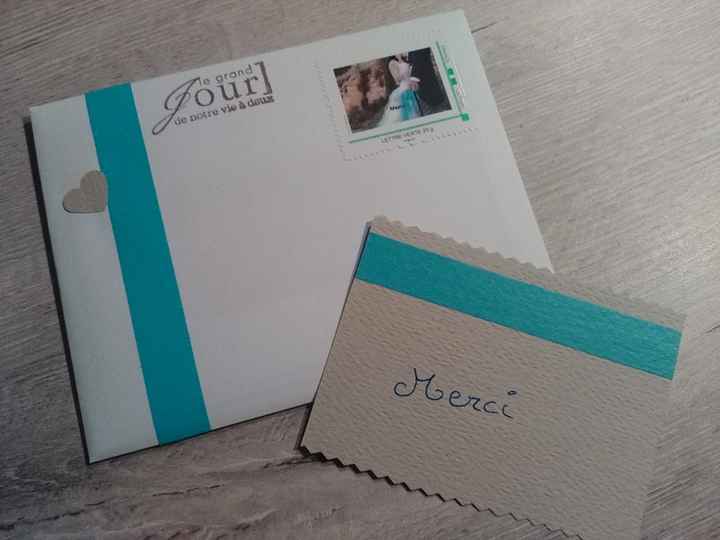 Enveloppe et carte pour les mots perso