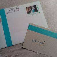 Enveloppe et carte pour les mots perso