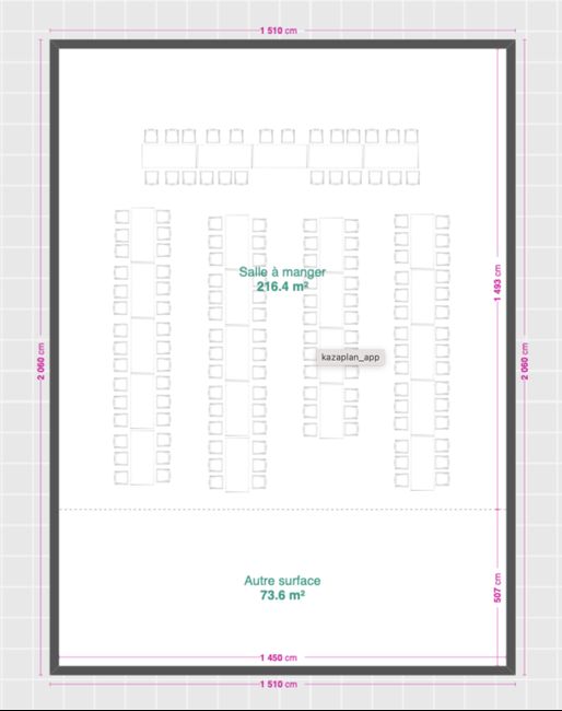 Plan de table - tables rectangulaires 2