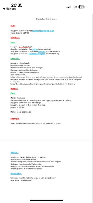Préparatifs la veille du mariage - 1
