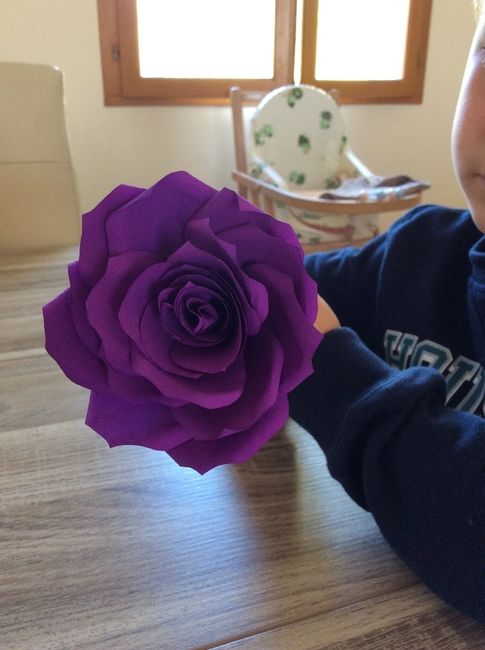 Rose violettes (filtres peints avant de faire la rose)