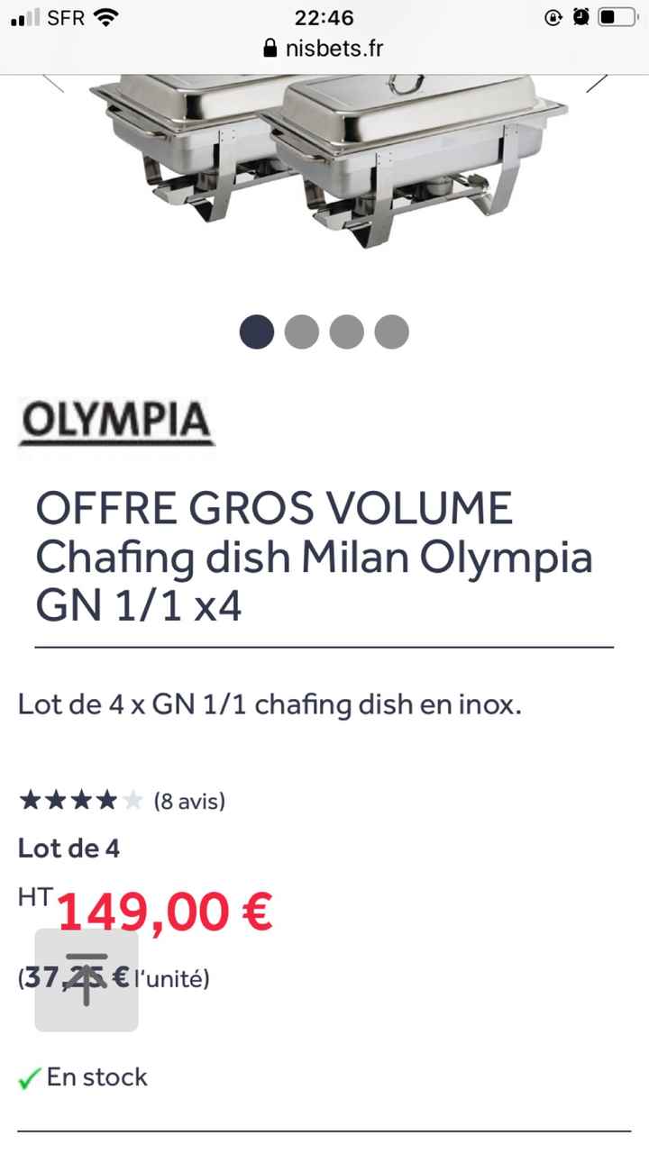 Chafing dish /buffet chaud,🥘 besoin conseils . - 1