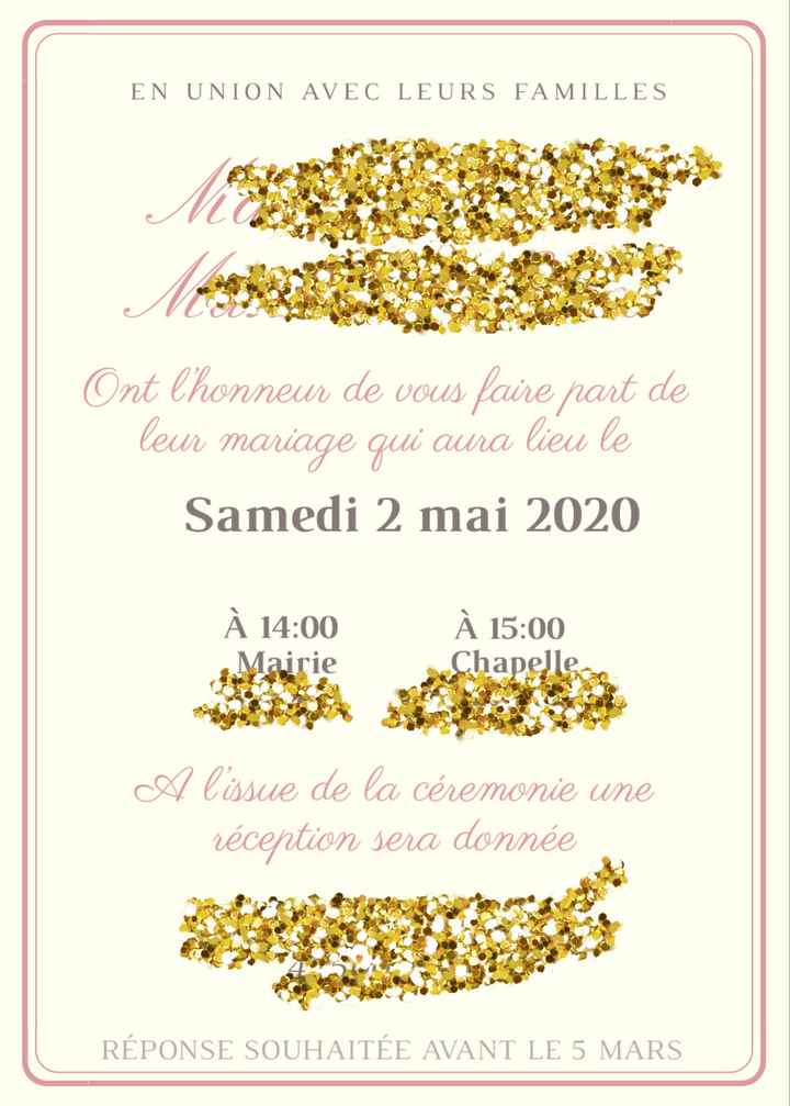 Faire part de mariage?/avis - 2