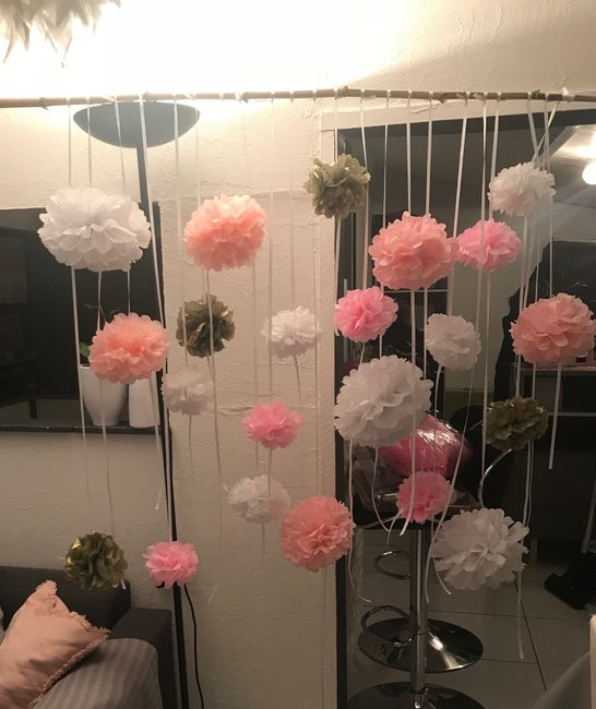 Suspension fleur en papier et cerisier japonais 2